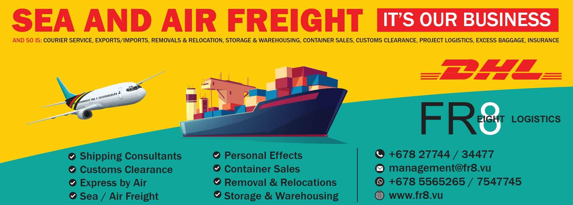FR8 Logistics — freight forwarding in Port Vila, Vanuatu
